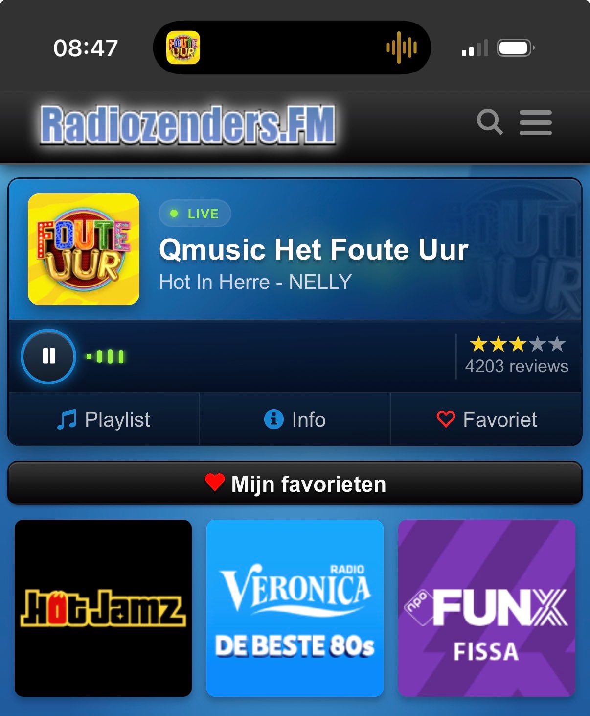 Favoriete radiozenders eenvoudig opslaan en bekijken op je mobiele telefoon of tablet