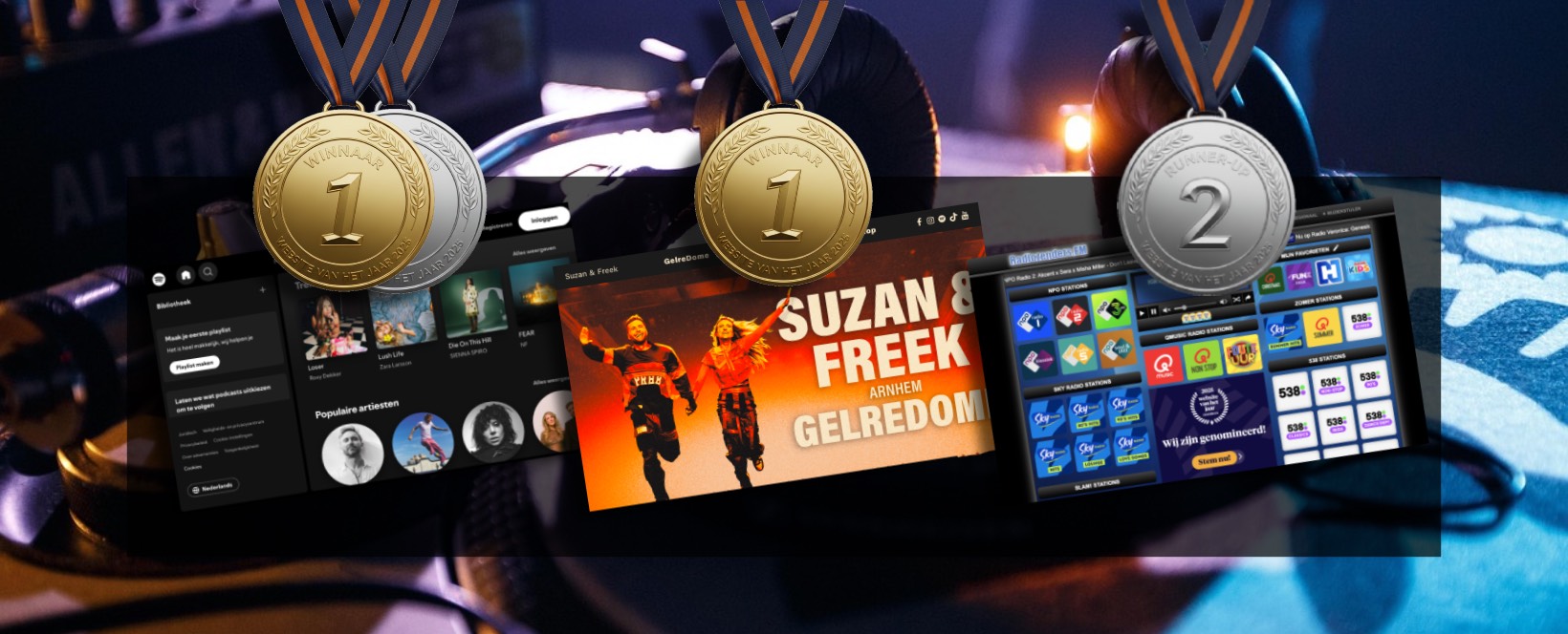 Website van het Jaar 2025 Winnaars & Runner-up Categorie Audio