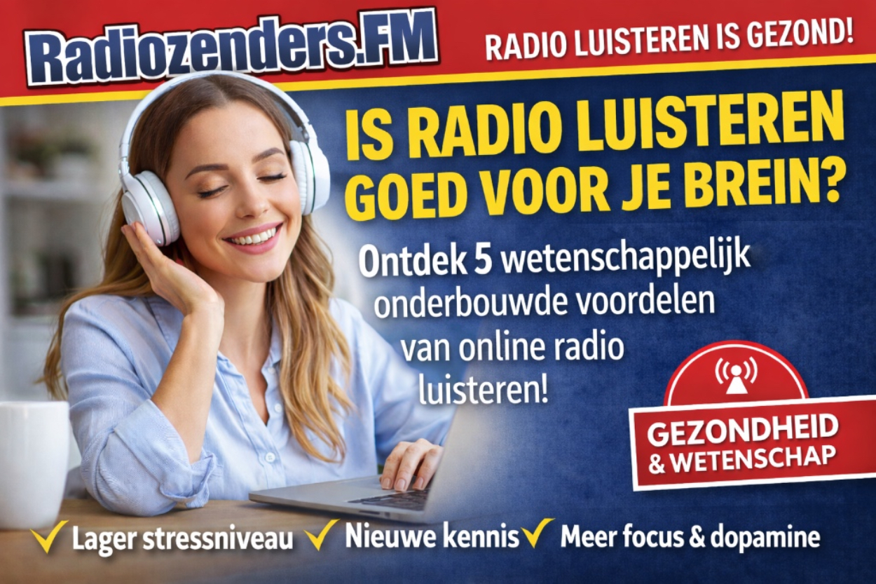 Vrouw luistert online naar de radio via Radiozenders.FM